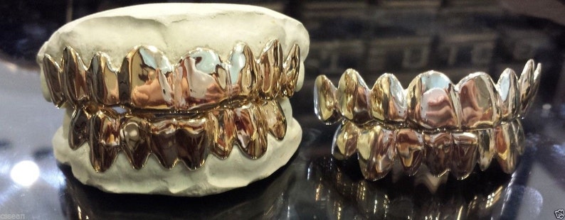 925 Sterling Silver Custom fit Grillz Plain Silver teeth REAL Grill Grillz. image 4