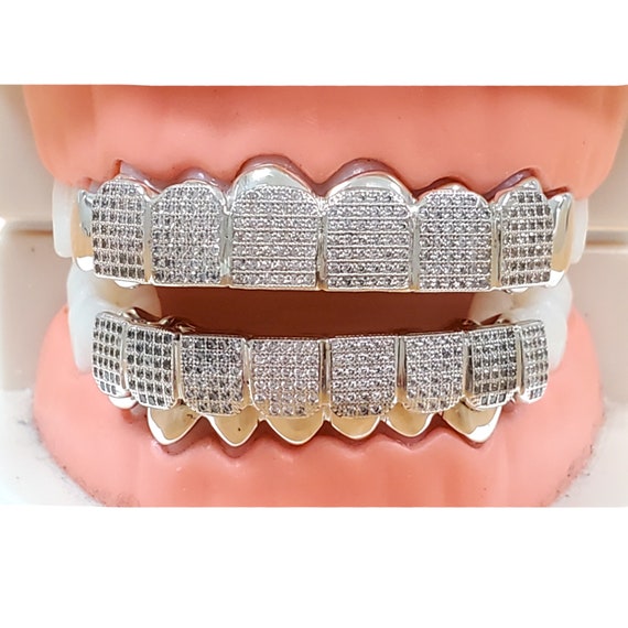Custom Fit 925 Sterling Silver Iced Out Cubic Zirconia CZ Micro