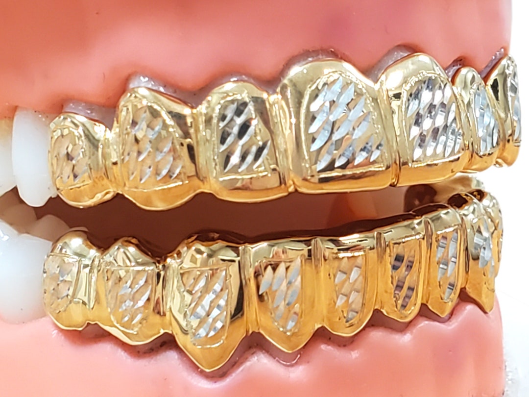 two-tone-diamond-cut-grillz-925-sterling-silver-with-18k-gold-custom