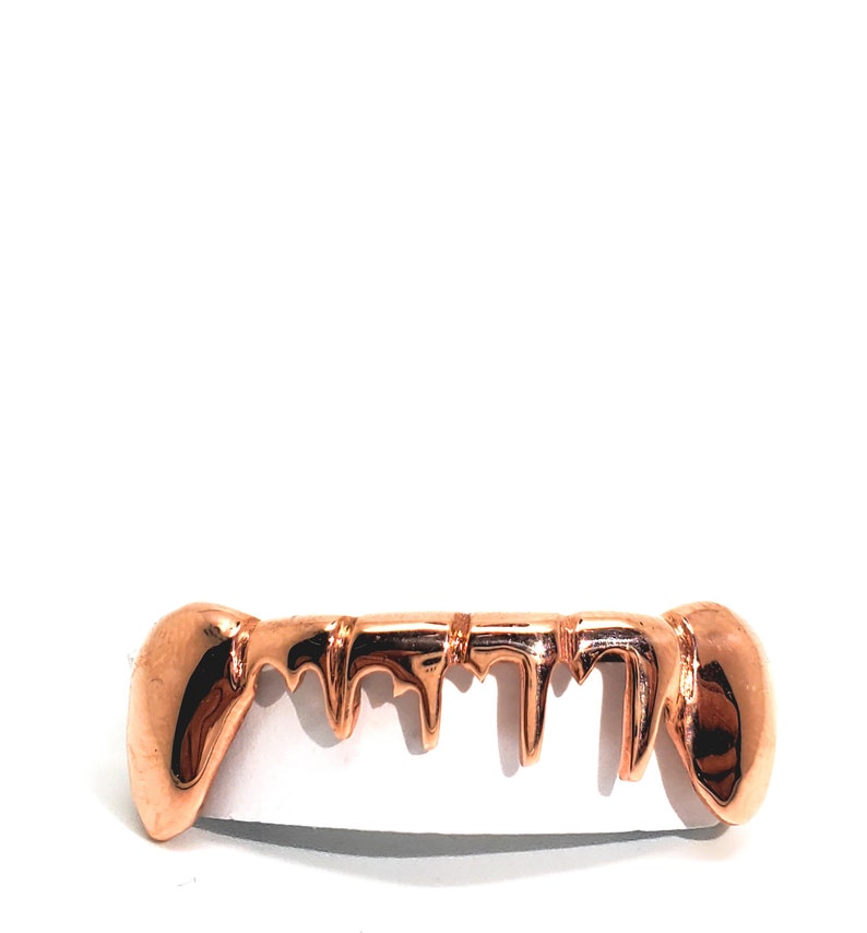 925 Solid Sterling Silver NEW Drip Dripping Style Grill Grillz (Yellow shops Rose Silver)