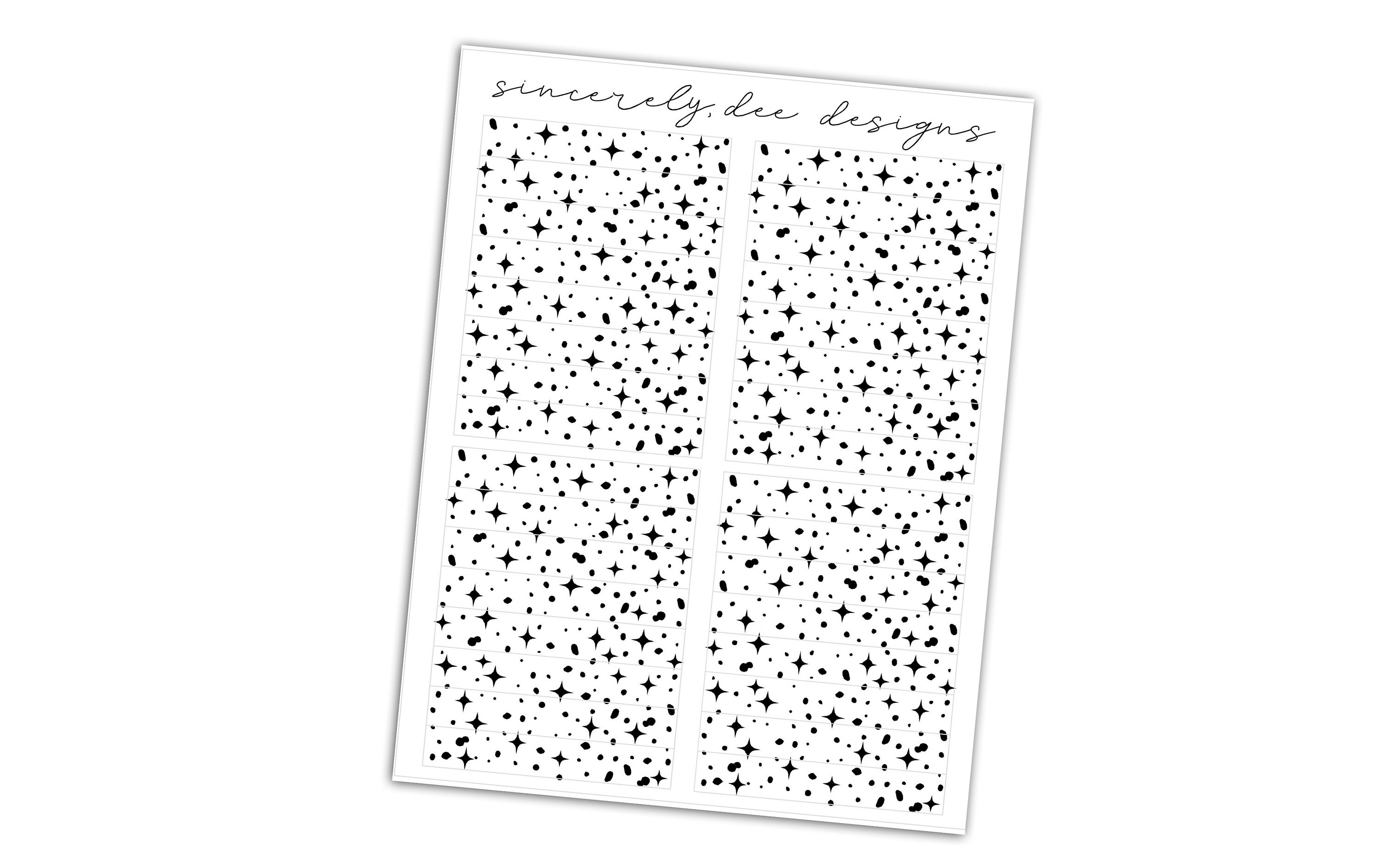 TWINKLE HEADERS Printable Planner Stickers Foil Ready Etsy