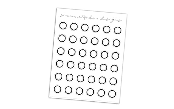 CIRCLES HOLE REINFORCEMENT Printable Planner Stickers / Foil Ready /  Functional / Erin Condren 