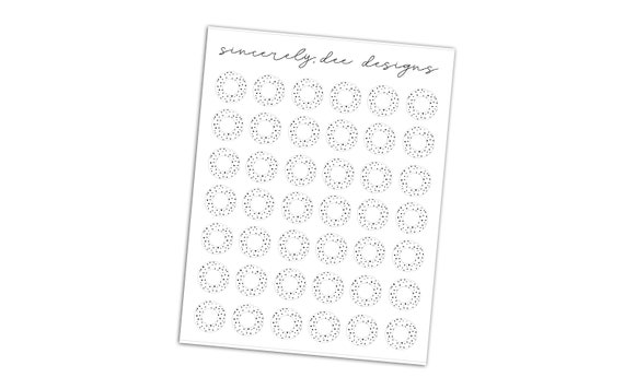 CONFETTI HOLE REINFORCEMENT Printable Planner Stickers / Foil Ready /  Functional / Erin Condren 