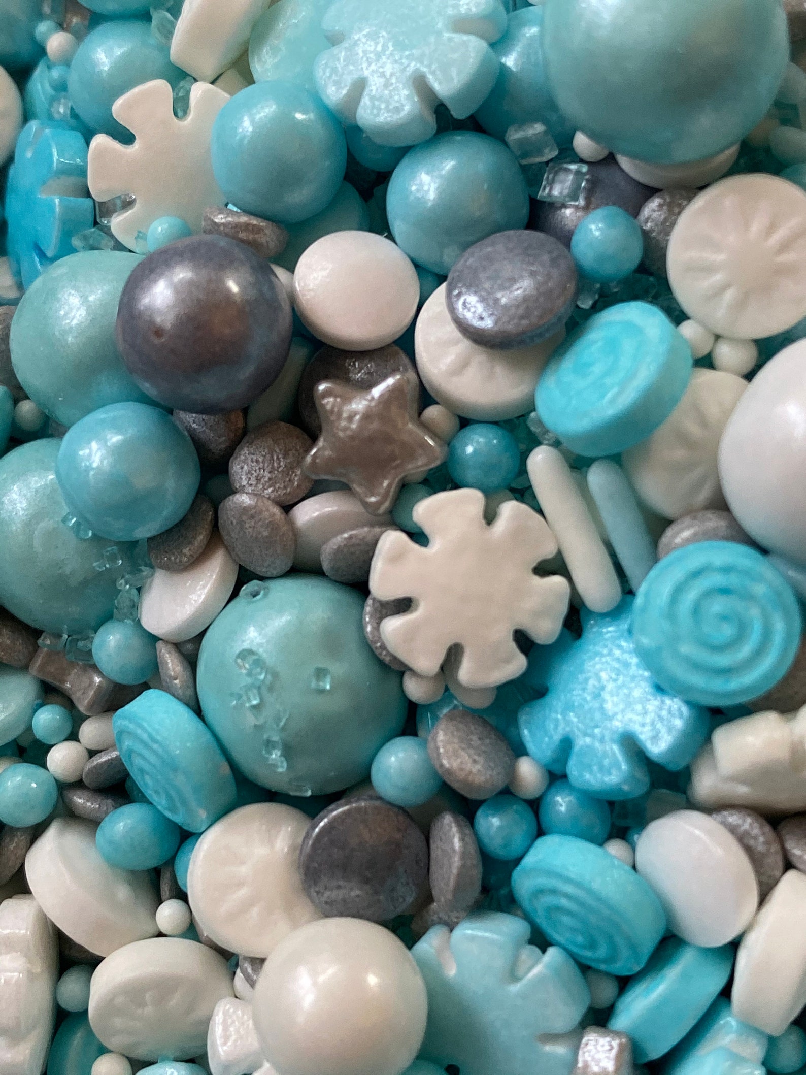 Wonderland Baby Blue and White Sprinkles With Snowflakes & Etsy