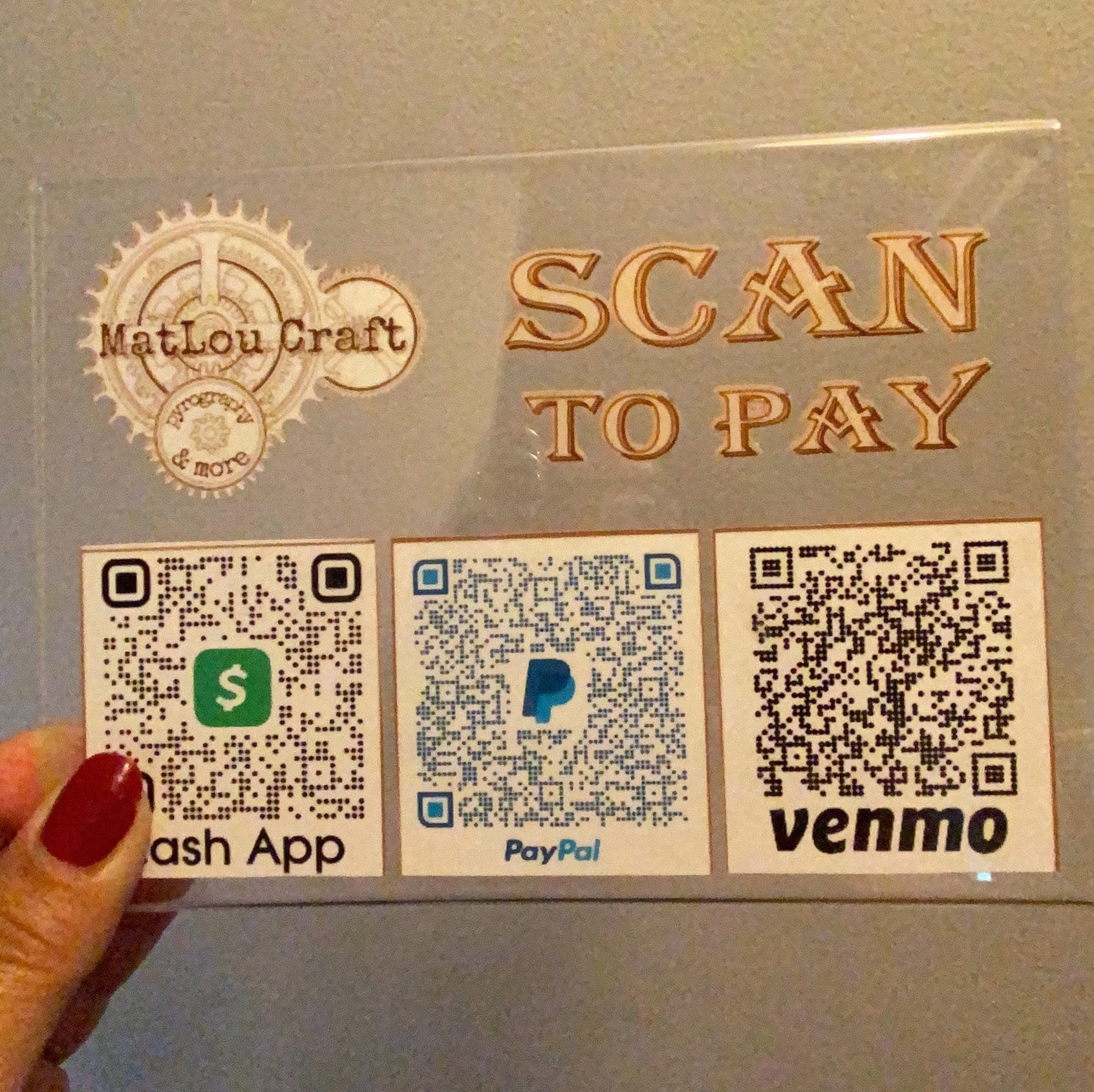 Free Shipping Qr Code Scanner Plaque Frame & Free Keychain Etsy