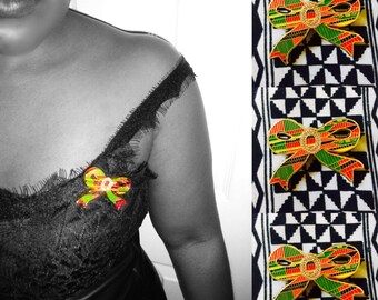 Kente Bow Brooch/Pin (will not be restocked once they're sold out)