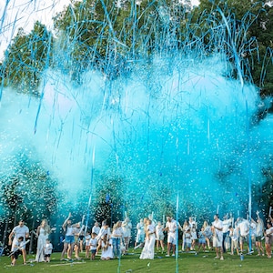 Gender Reveal Cannons  32" - Confetti Powder Streamer Poppers - Gender Reveal Ideas - Baby Shower - Gender Reveal Confetti Cannon