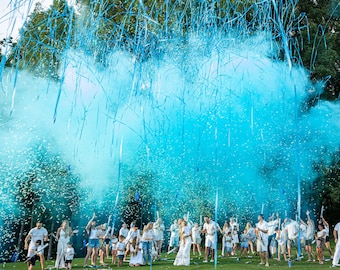 Gender Reveal Cannons  32" - Confetti Powder Streamer Poppers - Gender Reveal Ideas - Baby Shower - Gender Reveal Confetti Cannon