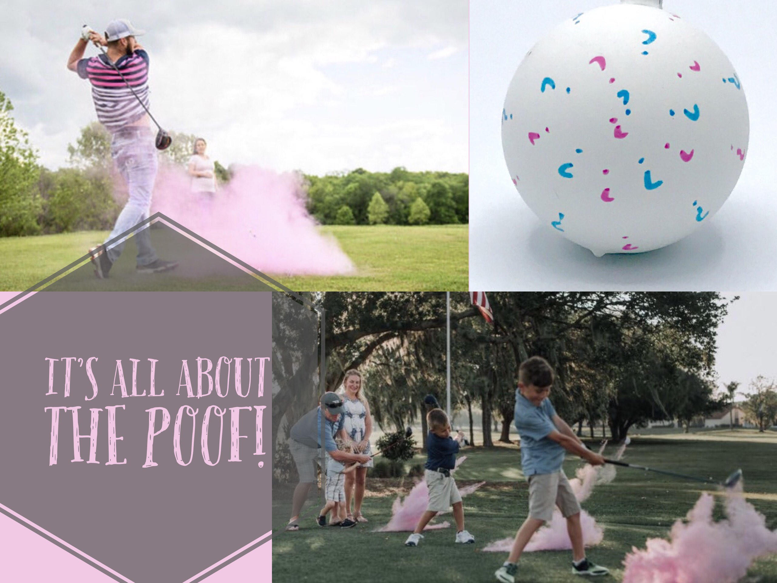 GOLF BALLS Gender Reveal Balls Pack (Custom Color Combinations and Styles)