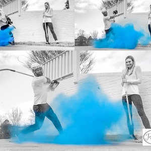 Powder Hockey Puck for Gender Reveals in Pink or Blue Hockey Pucks for the True Hockey Fan! By: Tori & Jon