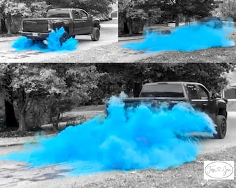 Burnout Gender Reveal Black Tire Pack in Pink Blue Orange Green Yellow White for Car Truck or Motorcycle Burnouts