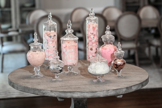 Pink Confetti Circle Decor for Gender Reveals from Posh Collection™ By: Tori & Jon™  Peach Blush Ivory Rose Gold, Silver, Gold