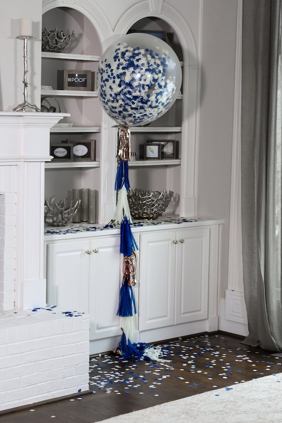 Confetti Balloons 36" 24" 12" Posh Collection™ By Tori & Jon™ Pink Blue Gender Reveal Decor Pair w/ Cannons