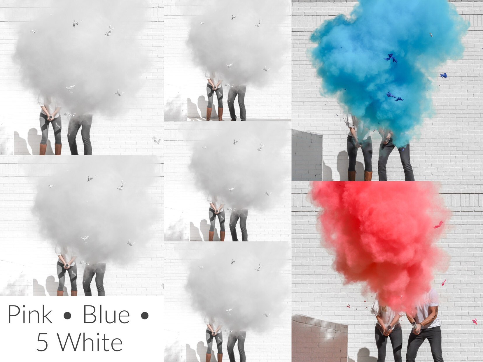 24 Gender Reveal Roulette Cannon in Powder or Powder & Confetti Pink