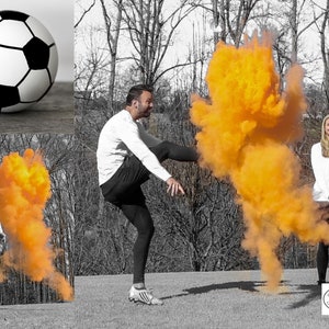 Soccer Ball Gender Reveal w/ Powder & Confetti in Pink, Blue, Green, Yellow, Orange, Purple, White! Soccer Gender Reveal Soccer Ball