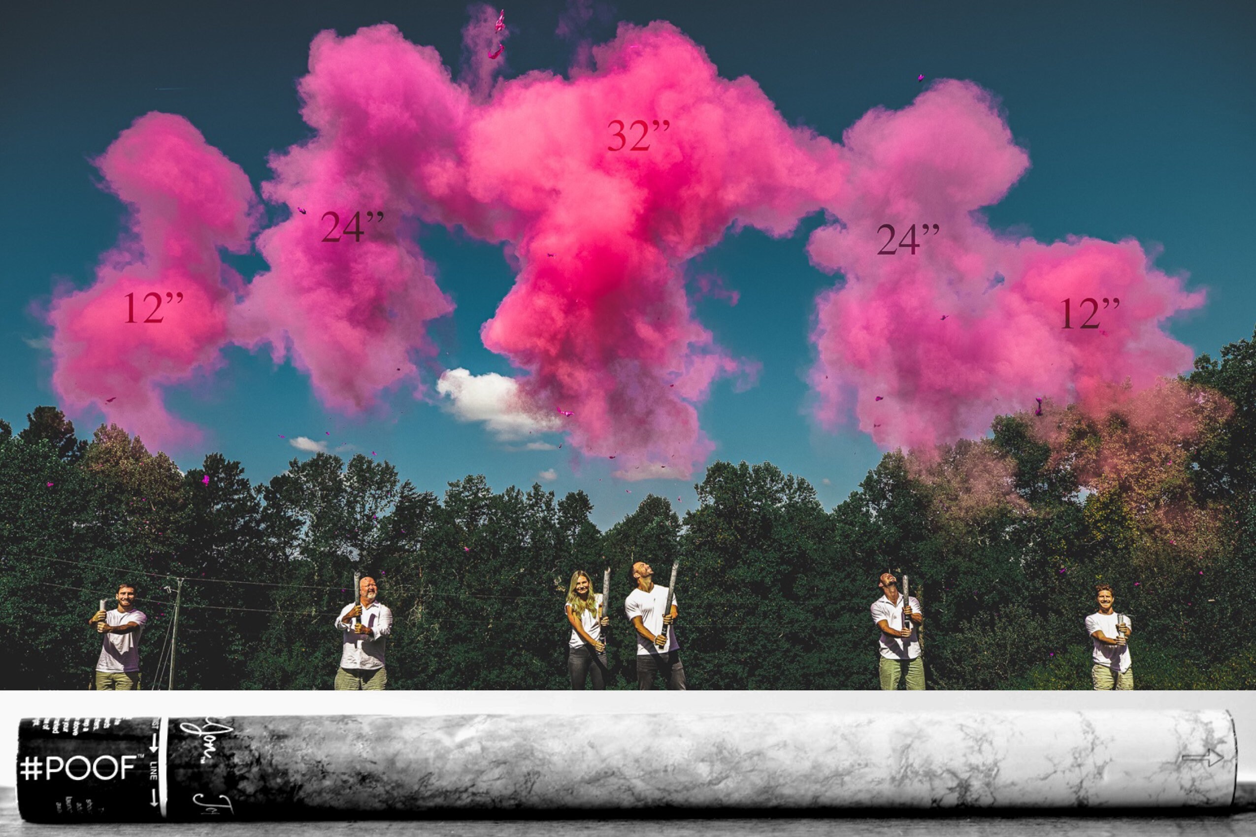 24 Confetti & Streamers Cannons Gender Reveal Confetti Cannon Powder Cannon Sponge Ball Cannon