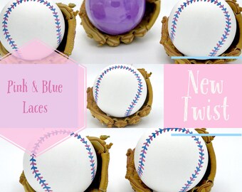BASEBALL Gender Reveal Baseballs : Baseball Gender Reveal Balls Pack Gender Reveal Baseball