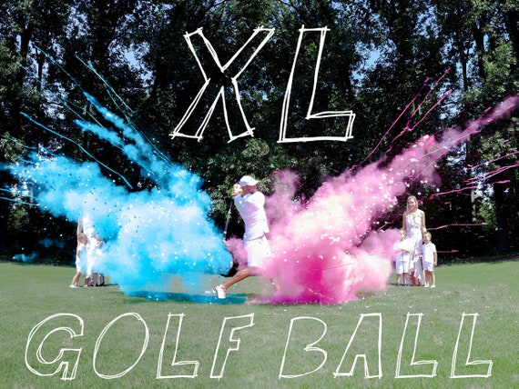 Golf Ball Powder & Confetti Gender Reveal Golf Ball in Pink or Blue! Designed with 4x Powder and Confetti! Don't Be Scammed by Knock Offs