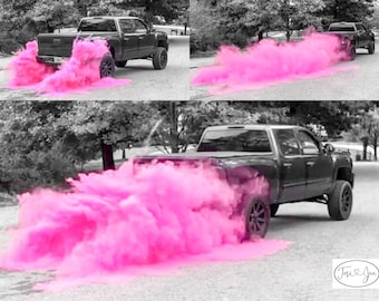 3 LB Premium Burnout Gender Reveal Simple Pneu noir en rose bleu orange vert jaune blanc pour voiture, camion ou moto burn-out