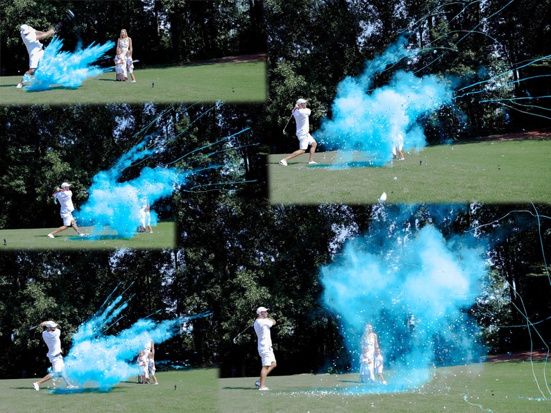 Golf Ball Powder & Confetti Gender Reveal Golf Ball in Pink or Blue Designed with 4x Powder and Confetti Don't Be Scammed by Knock Offs image 7