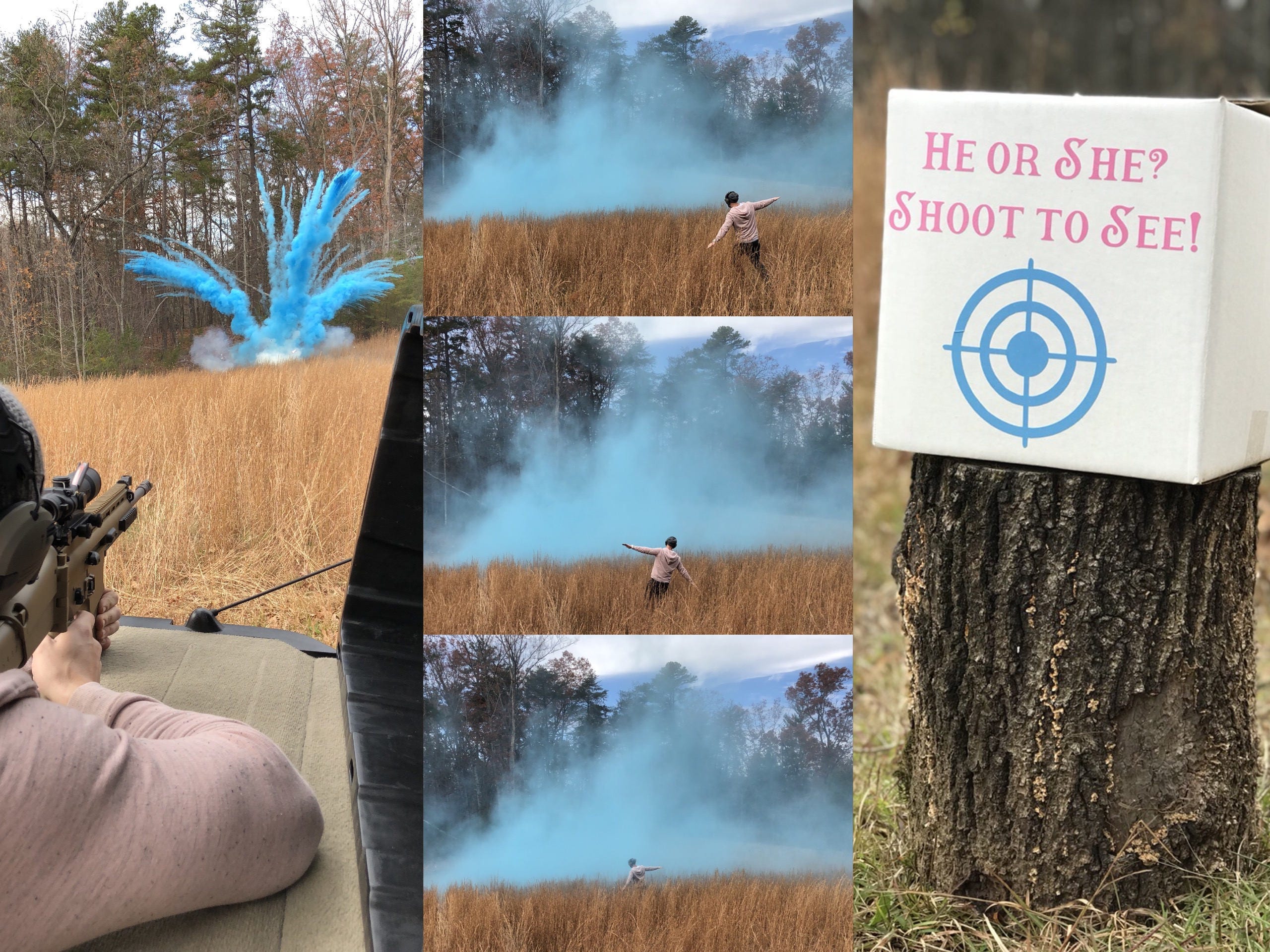 15LB Powder Box Target™ Shooting Target Gender Reveal Etsy