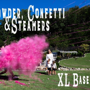 Gender Reveal Baseball Gender Reveal Baseballs in Pink or Blue Filled w/ Powder and or Confetti Pair with Our Cannons Handmade Baseball image 3