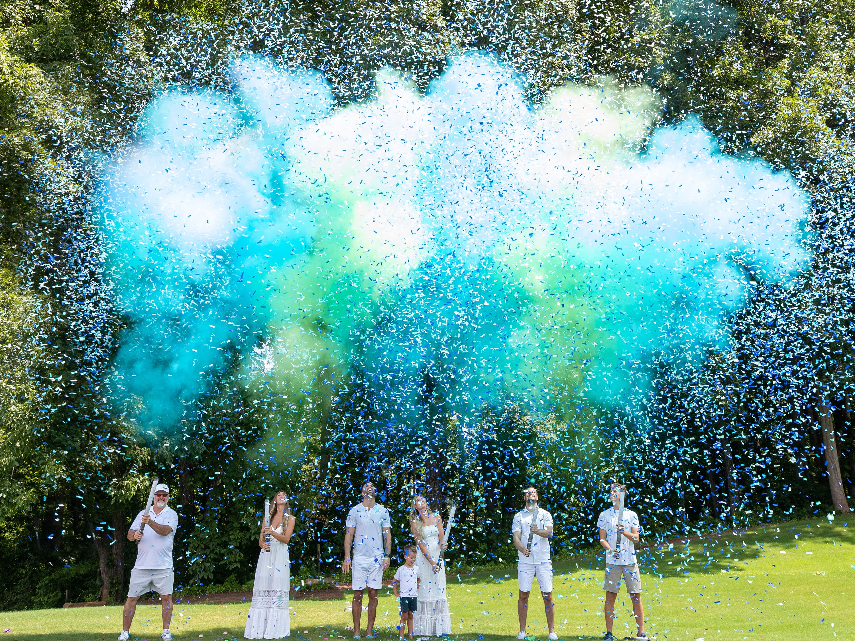 Confetti + Powder + Streamers Gender Reveal Cannons – POOF THERE