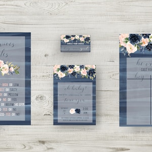 Gender Reveal Invitation Bundle, Decor, and Much More! Instantly Download Invitations, Old Wives Tales, and Voting Ballots