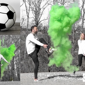 Soccer Ball Gender Reveal w/ Powder & Confetti in Pink, Blue, Green, Yellow, Orange, Purple, White! Soccer Gender Reveal Soccer Ball