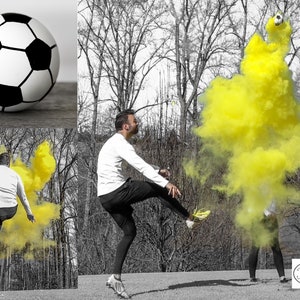 Soccer Ball Gender Reveal w/ Powder & Confetti in Pink, Blue, Green, Yellow, Orange, Purple, White! Soccer Gender Reveal Soccer Ball
