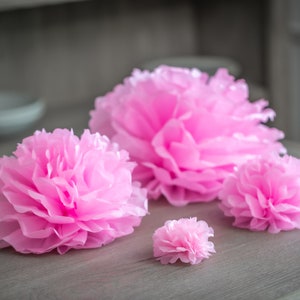 Paper Poofs for Gender Reveal Decor in 4 8 - Etsy