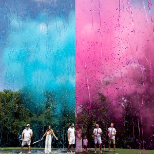 32" 24" 12" Gender Reveal Poppers – Confetti, Powder, Streamers, Combinations in Multiple Colors for Your Unique Gender Reveals Ideas