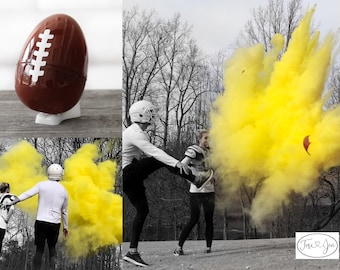 10" Powder & Confetti Gender Football Reveal Ball Gender Reveal Football Ships Same Day! Pink, Blue, Purple, Green, Yellow, Orange Red