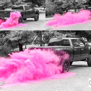 3LB Premium Burnout Gender Reveal Eenvoudig zwart bandenpakket in roze blauw oranje groen geel wit voor auto, vrachtwagen of motorfiets burnouts afbeelding 2