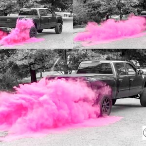 3LB Premium Burnout Gender Reveal Simple Black Tire Pack in Pink Blue Orange Green Yellow White for Car Truck or Motorcycle Burnouts image 2