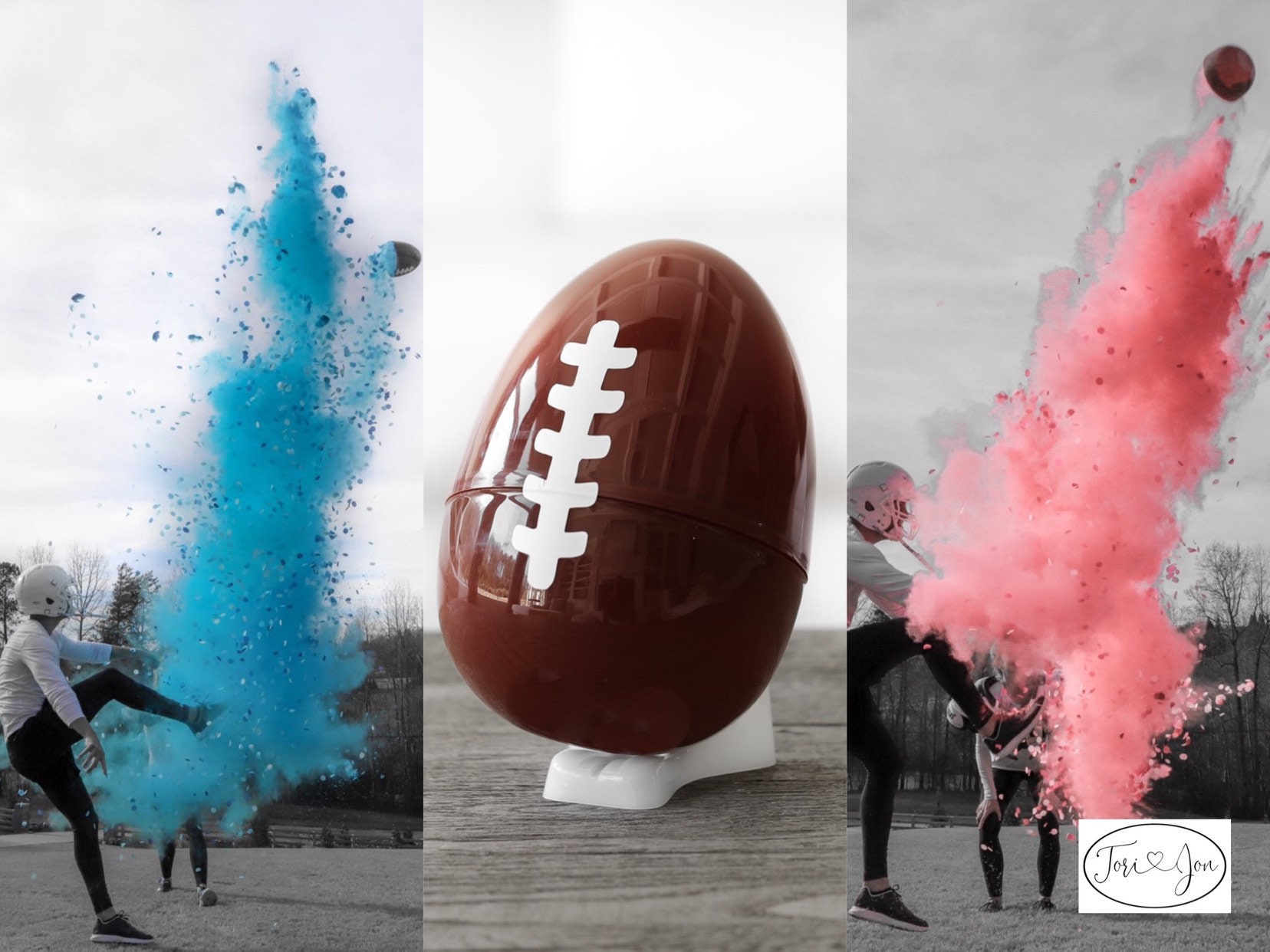 Football Gender Reveal 10 Filled With Powder And Confetti Gender Reveal Ball Gender Reveal 