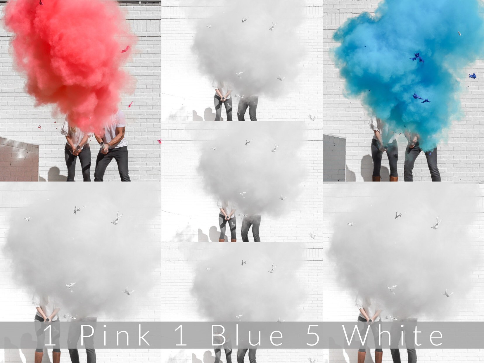 24 Gender Reveal Roulette Cannon in Powder or Powder & Confetti Pink