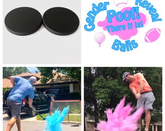 HOCKEY PUCK Gender Reveal Puck Pack (Custom Combinations) Gender Reveal Hockey Puck