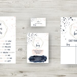 Gender Reveal Invitation Bundle, Decor, and Much More! Instantly Download Invitations, Old Wives Tales, and Voting Ballots
