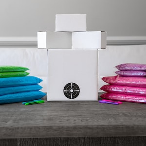 18LB Powder Box Zielshooting™ Ziel Gender Reveal kreative Gender Reveal Idee! Pink, Blau, Grün Holi Powder Target für Gender Reveal