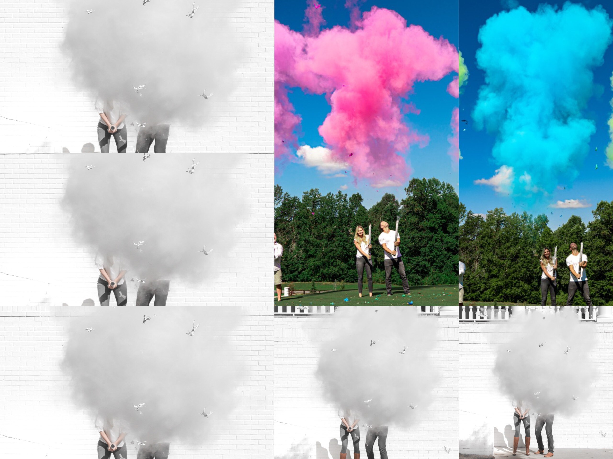24 Gender Reveal Roulette Cannon in Powder or Powder & Confetti Pink