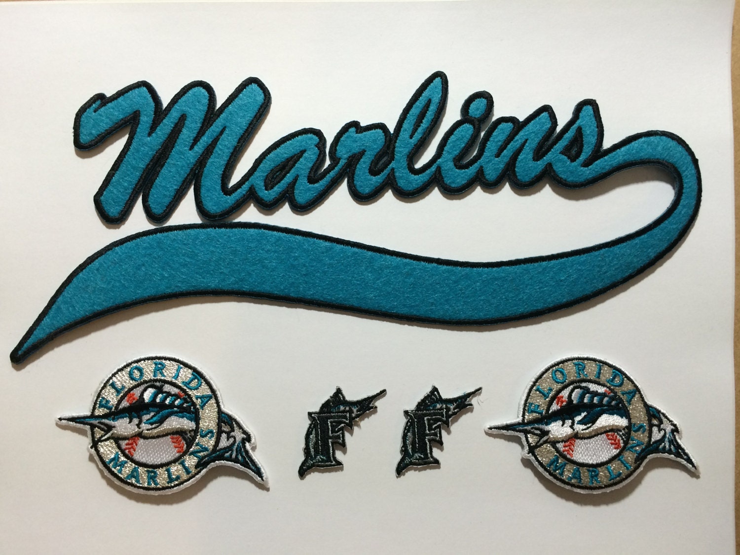 Florida Marlins F Logo Sleeve Jersey Patch (1993-2011)