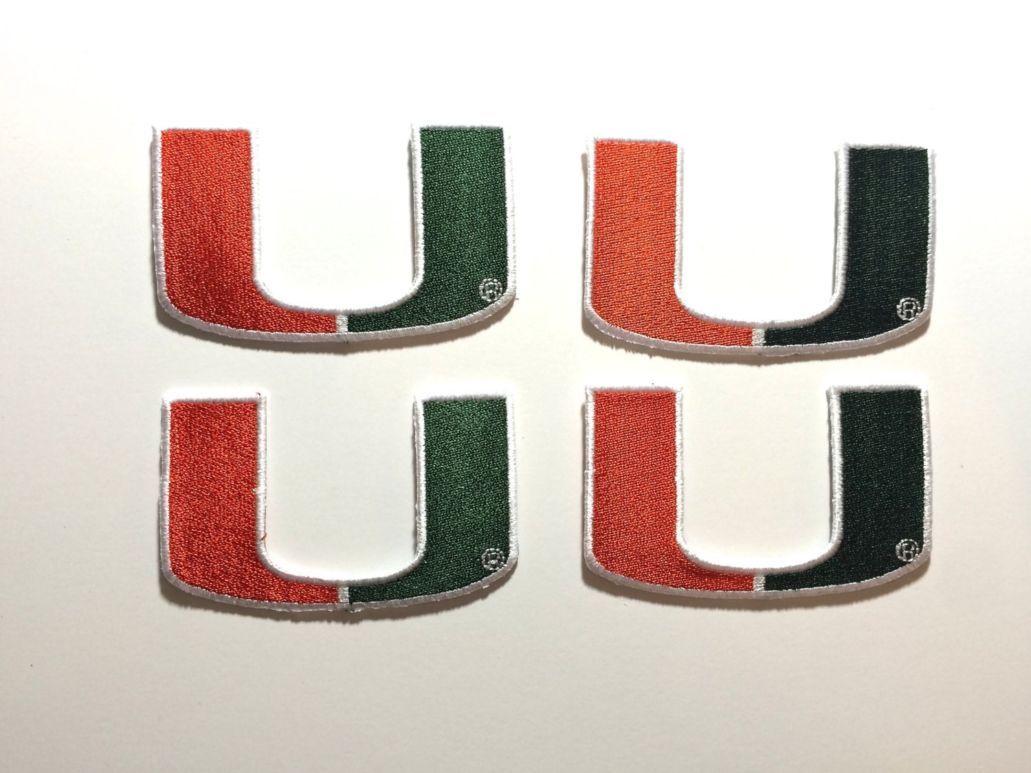 Miami Hurricanes Embroidered Iron on or sew on Patches Add to crochet…