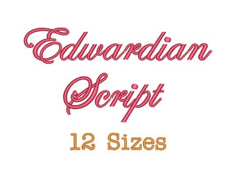 Edwardian Script Embroidery Font Designs, Machine Embroidery, Embroidery Alphabet, Designs Patterns