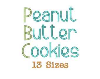 Peanut Butter Cookies Embroidery font Designs, Machine Embroidery, Embroidery Alphabet, Designs Patterns