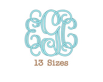 Open Vine Monogram Embroidery, BX Font, Embroidery Design Monogram Font, Embroidery Monogram Alphabet Designs