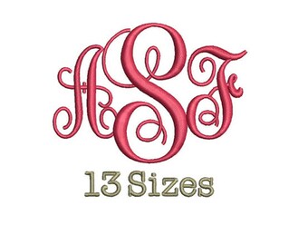Interlocking Monogram Embroidery, BX Font, Embroidery Design Monogram Font, Embroidery Monogram Alphabet Designs