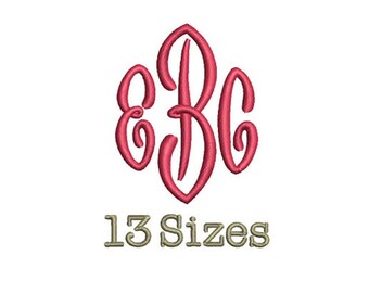 End Scroll Monogram Embroidery Font, Embroidery Design Monogram Font, Embroidery Monogram Alphabet Designs