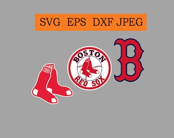 Boston Red Sox logo in SVG / Eps / Dxf / Jpg files INSTANT DOWNLOAD!