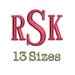 Roman Monogram Embroidery, Embroidery Design Monogram Font, Embroidery Monogram Alphabet Designs